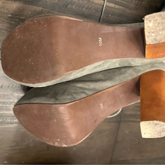 Jeffrey Campbell 'LITA' Leather Wood Block Heel Platform Lace Up Boots size 10 - Picture 3 of 5